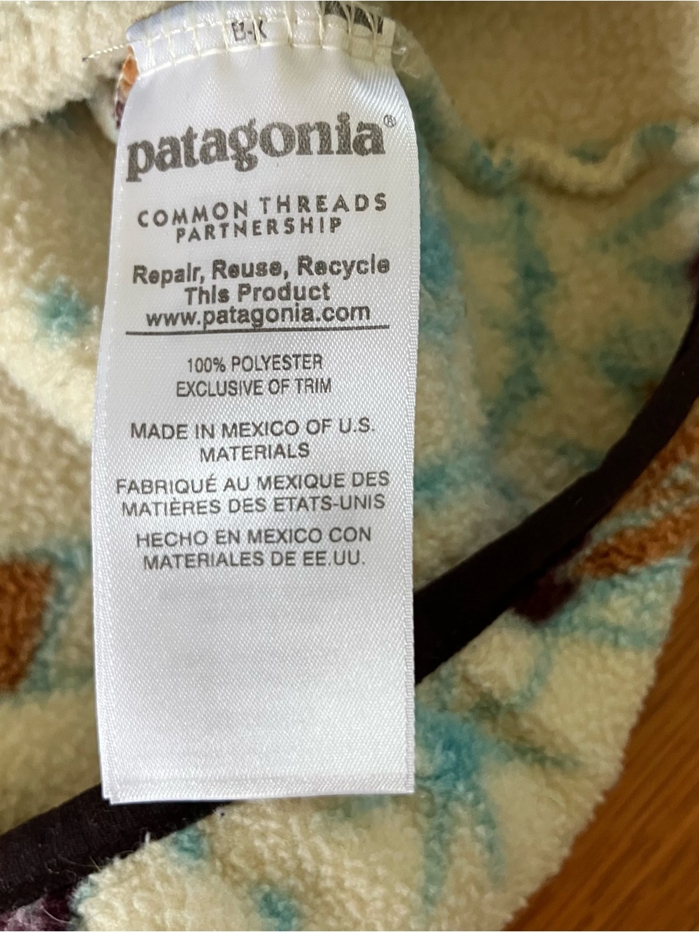 Patagonia Harvest Moon Owl Lightweight Synchilla Snap-T Pullover Fleece XL - Picture 8 of 9